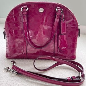 Coach Satchel - Glossy Leather Fuchsia
